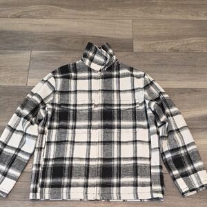 H&M Black and White Plaid Jacket
